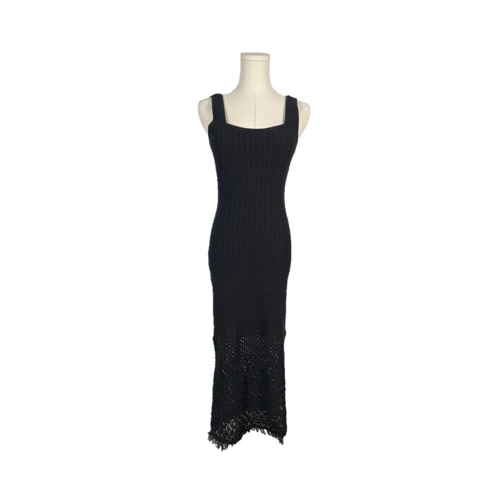 House of Harlow 1960 Crochet Knit Square Neckline Sheath Dress Size XS